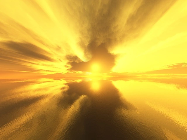 la-muerte-no-es-nada-horizonte con sol y nubes