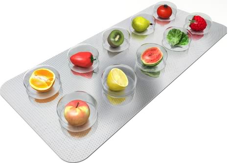 blíster de pastillas con dentro frutas