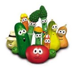 viñeta de hortalizas con caras