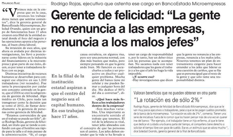 diario de Chile - gerencia de la felicidad