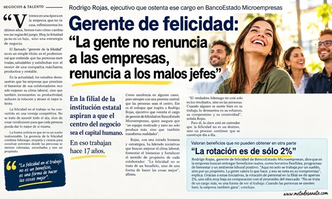gerencia de la felicidad en las empresas.que es y como aplicarla.MetodoSanate