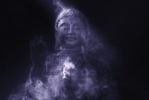 buddha.humo.espiritualidad.bypass.Sanate.info imagen del tronco de un buda con mudra hecho de humo