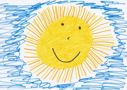 como relajar la mente - dibujo del sol