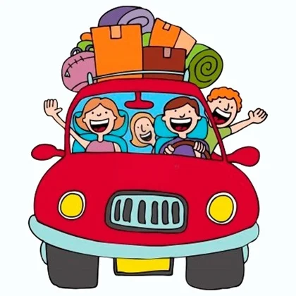 coche.gente.maletas.vacaciones.dibujo.Sanate.info