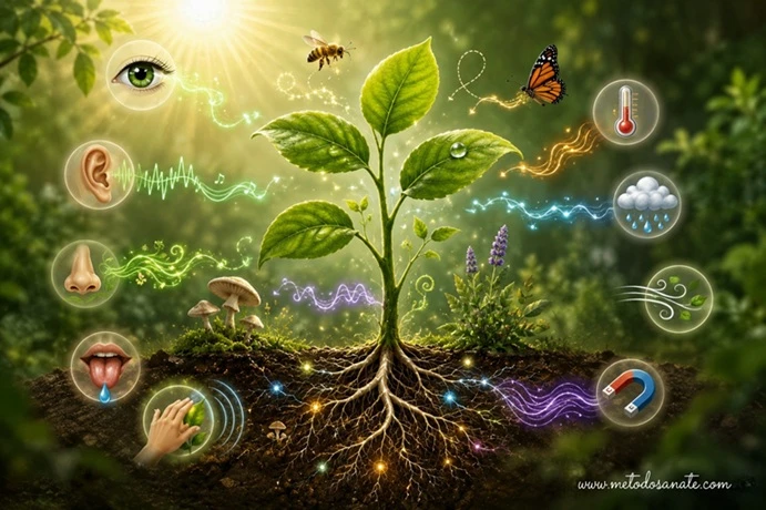 Las plantas tienen nuestros 5 sentidos y 15 más.sentidos de las plantas.cuales son.MetodoSanate