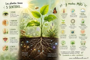 Las plantas tienen nuestros 5 sentidos y 15 más.sentidos de las plantas.descripcion.MetodoSanate