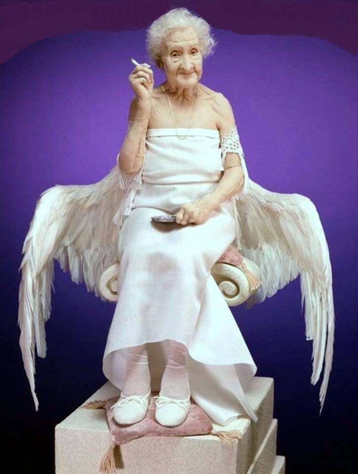 Jeanne Louise Calment-retrato con alas de ángel