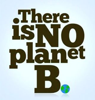 escrita: 'there is no Planet B'