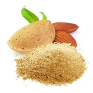 harina de almendra con almendras a lado