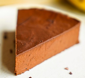 trozo de tarta de chocolate