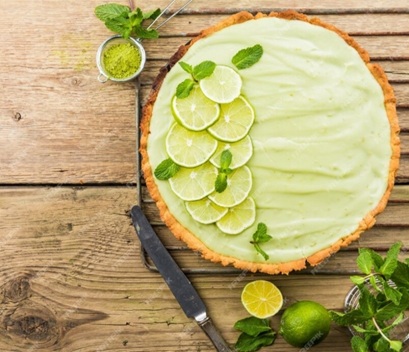 pastel de aguacate y lima